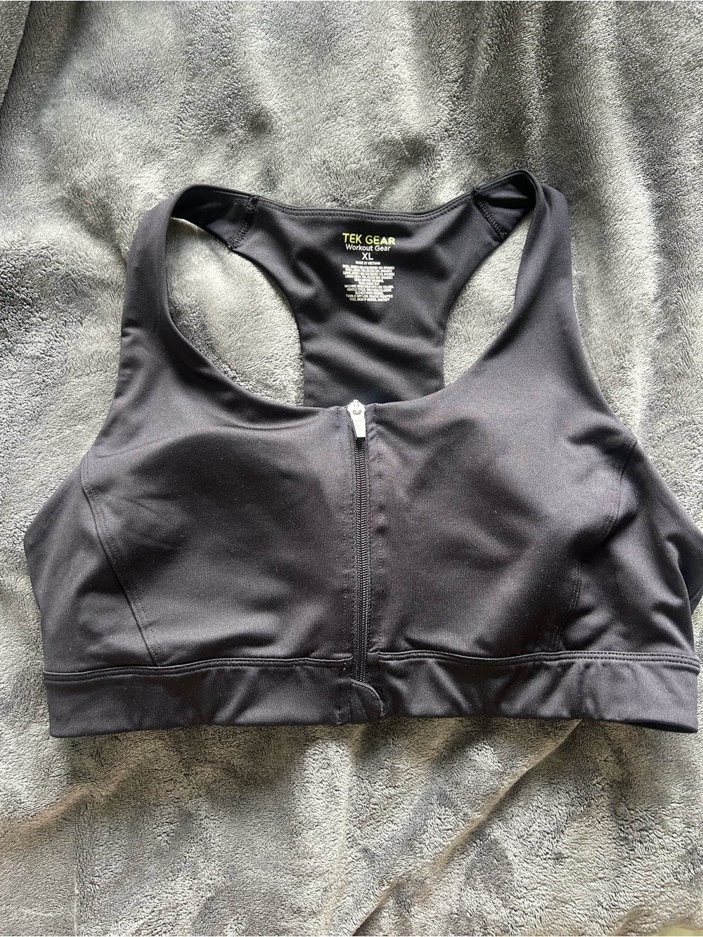 Women's Tek Gear Ultrastretch Support Zip Front Sports Bra